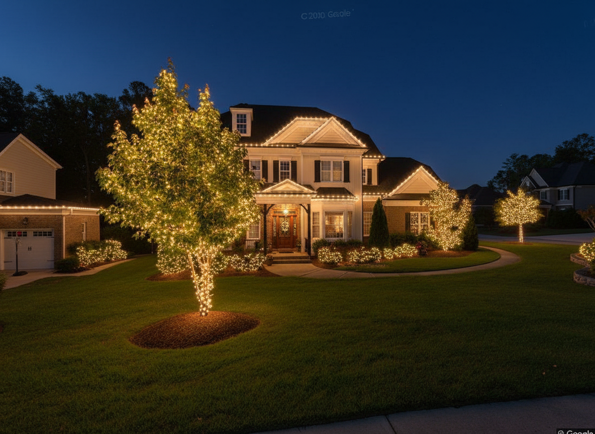 After holiday lighting